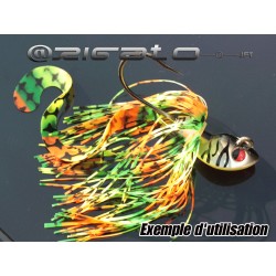 ARIGATO® Jupe Silicone "FIRE TIGER" – Jupes souples pour leurres carnassiers – Lot de 2
