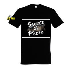 T-shirt Carpe Silence Je Pêche - Vêtement Humoristique Carpiste | La Pêche en Ligne
