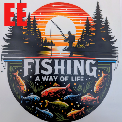 T-shirt "The USA Collection" |inspiré des paysages de pêche américains | La Pêche en Ligne