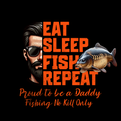 T-Shirt Eat Sleep and Fish | Style Carpiste & Éthique | La Pêche en Ligne