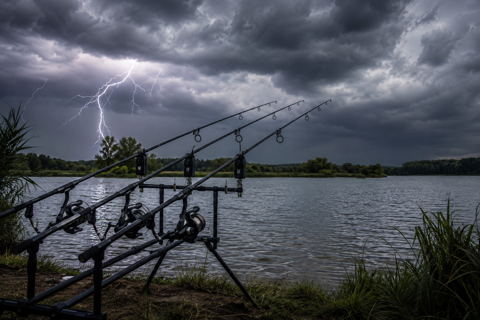 Pêche de la carpe en conditions extrêmes : réussir par orage, forte chaleur et vent